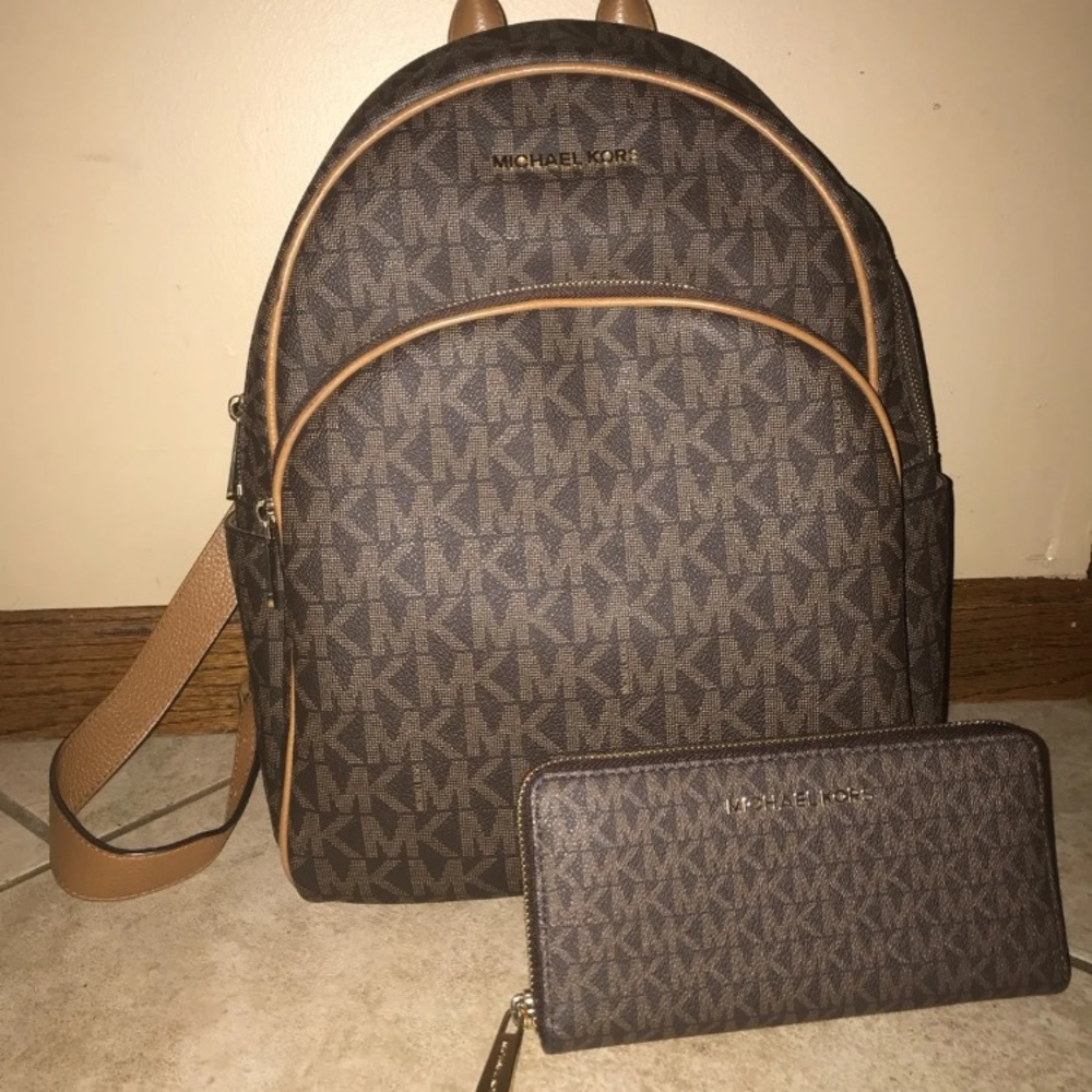 Michael Kors backpack and wallet set